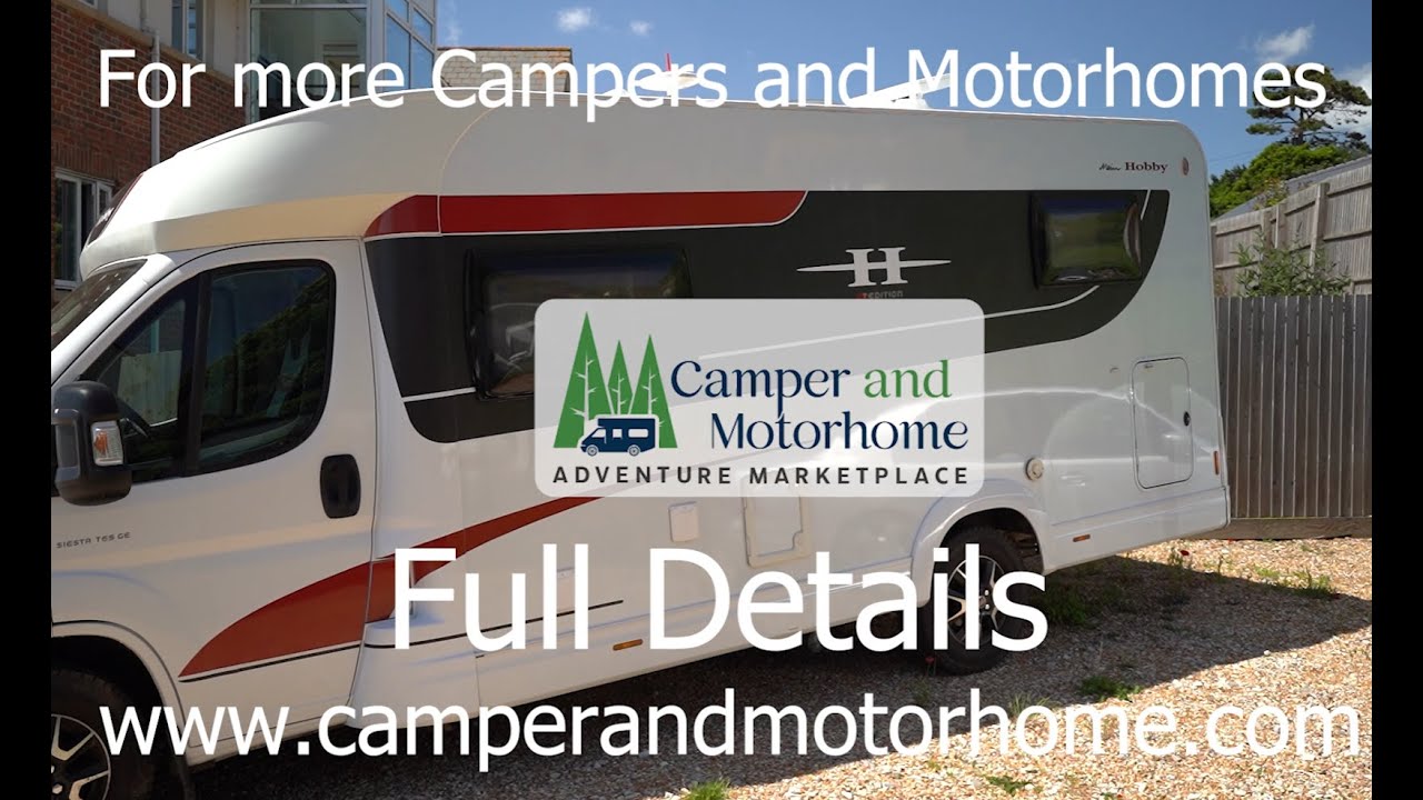 Stunning 2015 Hobby! 3 Berth! Fiat Ducato T65 Siesta Motorhome For Sale with very LOW MILES!