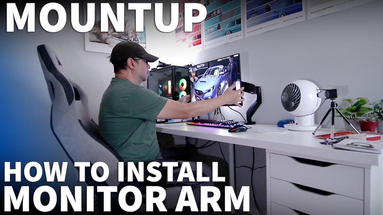 MountUp Monitor Arm for 13 to 32 Inch Monitors - Installing MountUp Single Monitor Arm Desk Mount