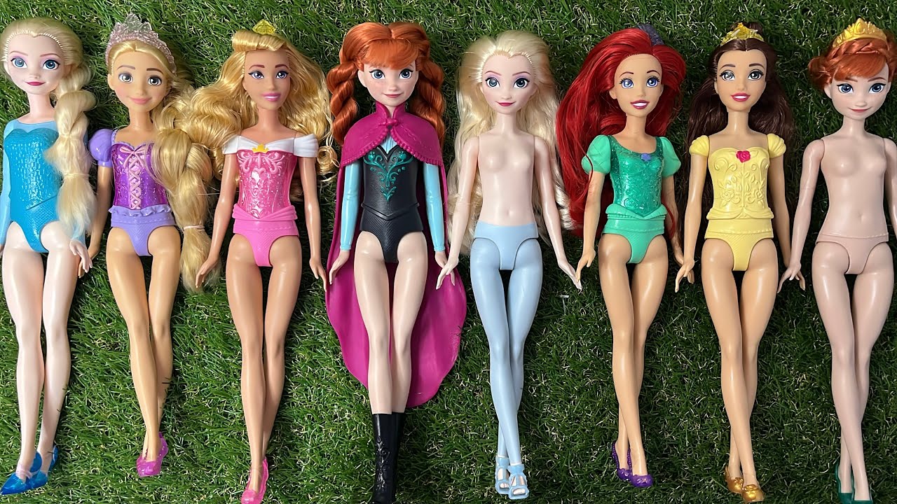 Disney Princess Frozen Dolls Unboxing Elsa, Anna, Belle & Ariel | Satisfying ASMR Toy Reveal