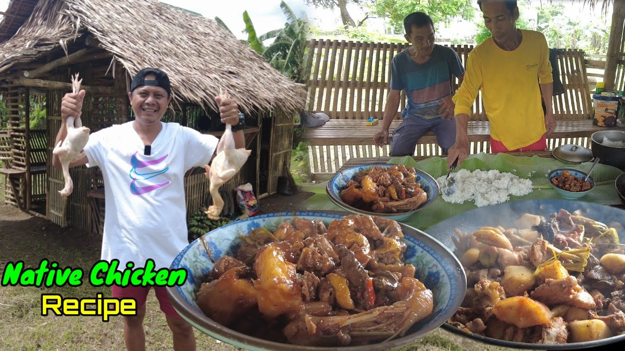 Cooking native chicken in Anatto with Cassava | Simple living in the Countryside 