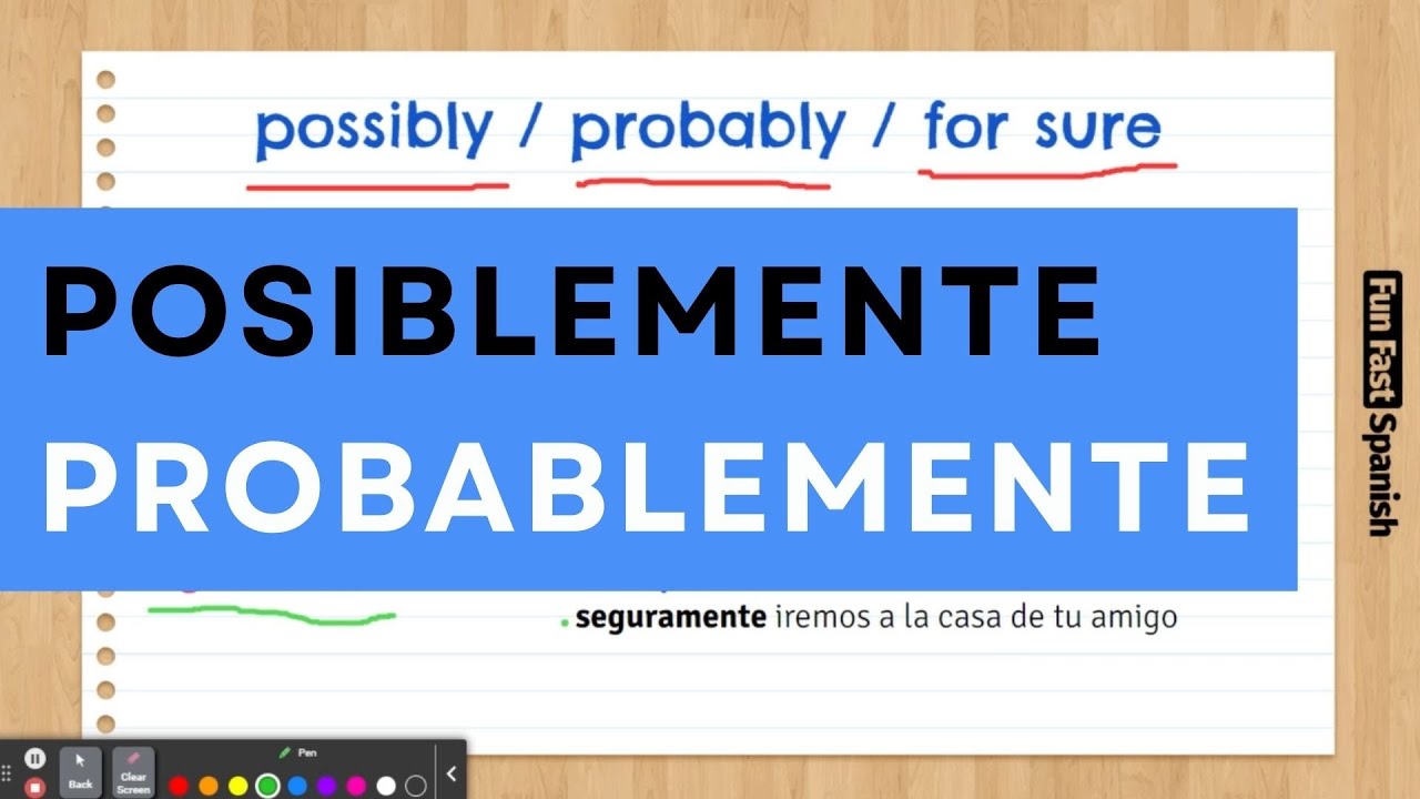 Lesson 115. Posiblemente | Probablemente | Seguro | Making Predictions in Spanish
