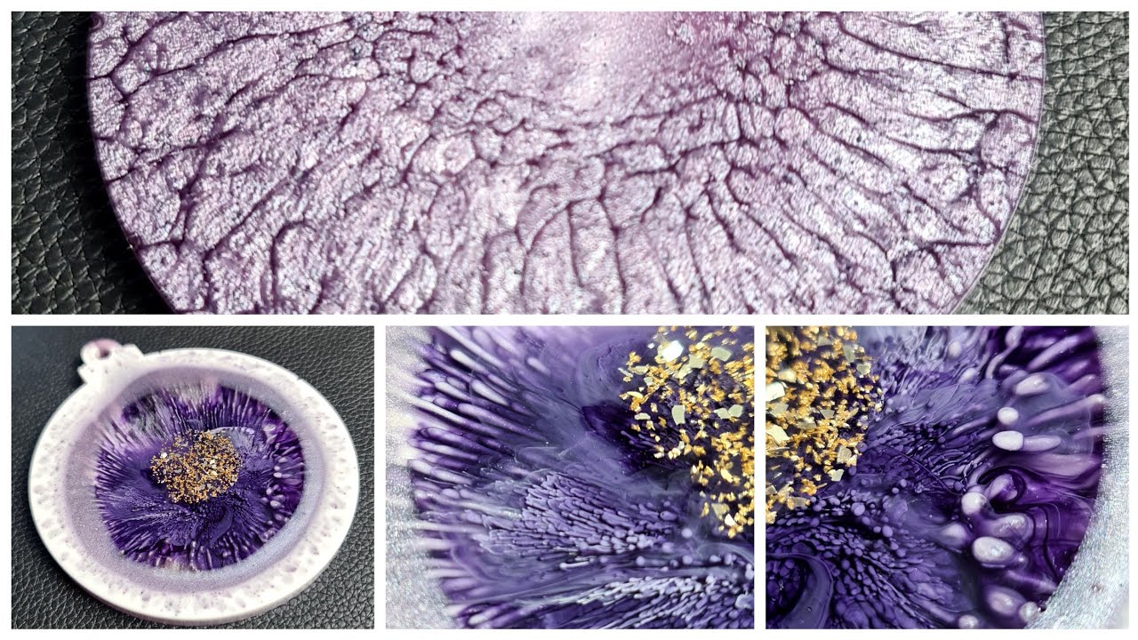 #337 Petrischalen- und Crackle-Effekt 💜✨️ Resin petri dish and crackle effekt 💜✨️