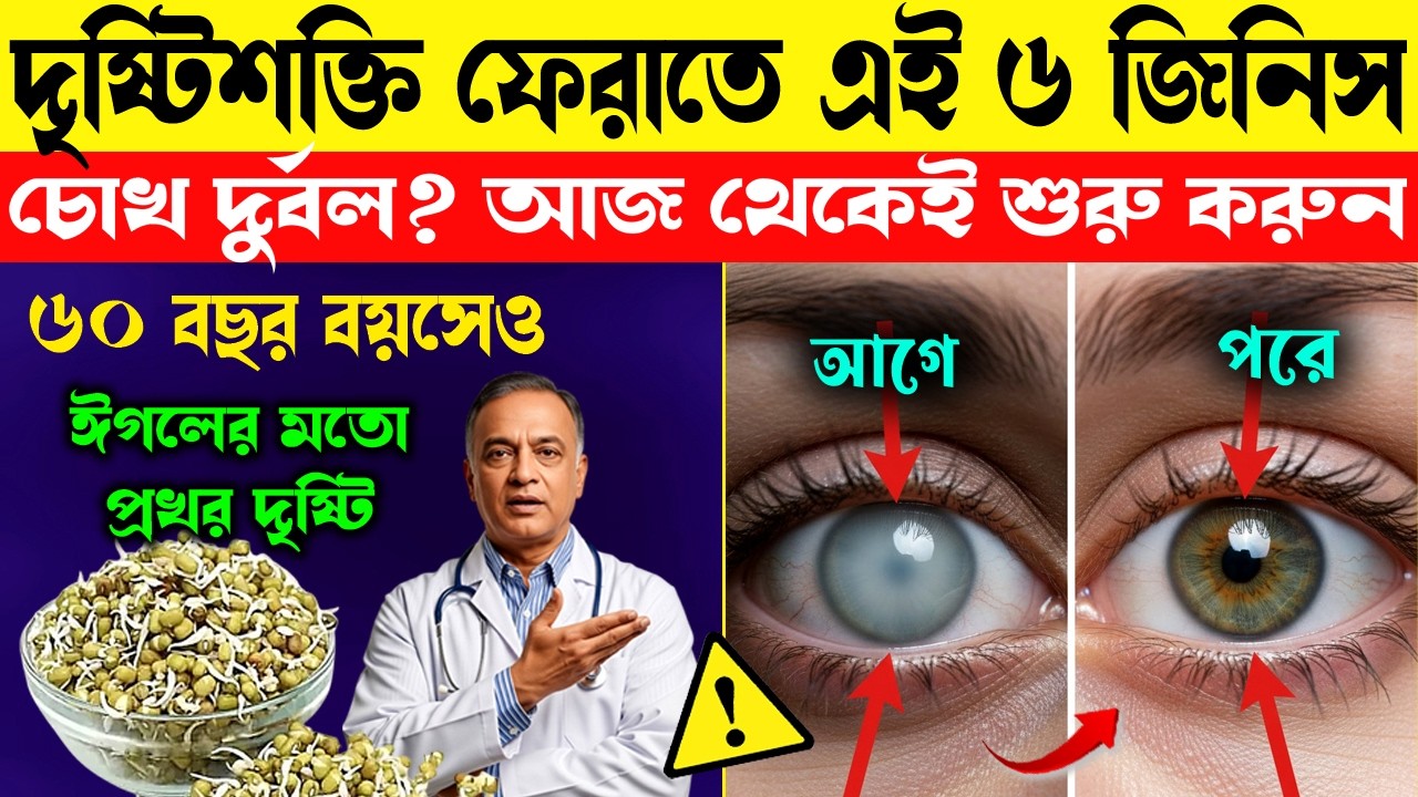 চোখের জ্যোতি বাড়ানোর ৬টি জাদুকরী খাবার | 6 Best Foods to Improve Eyesight Fast