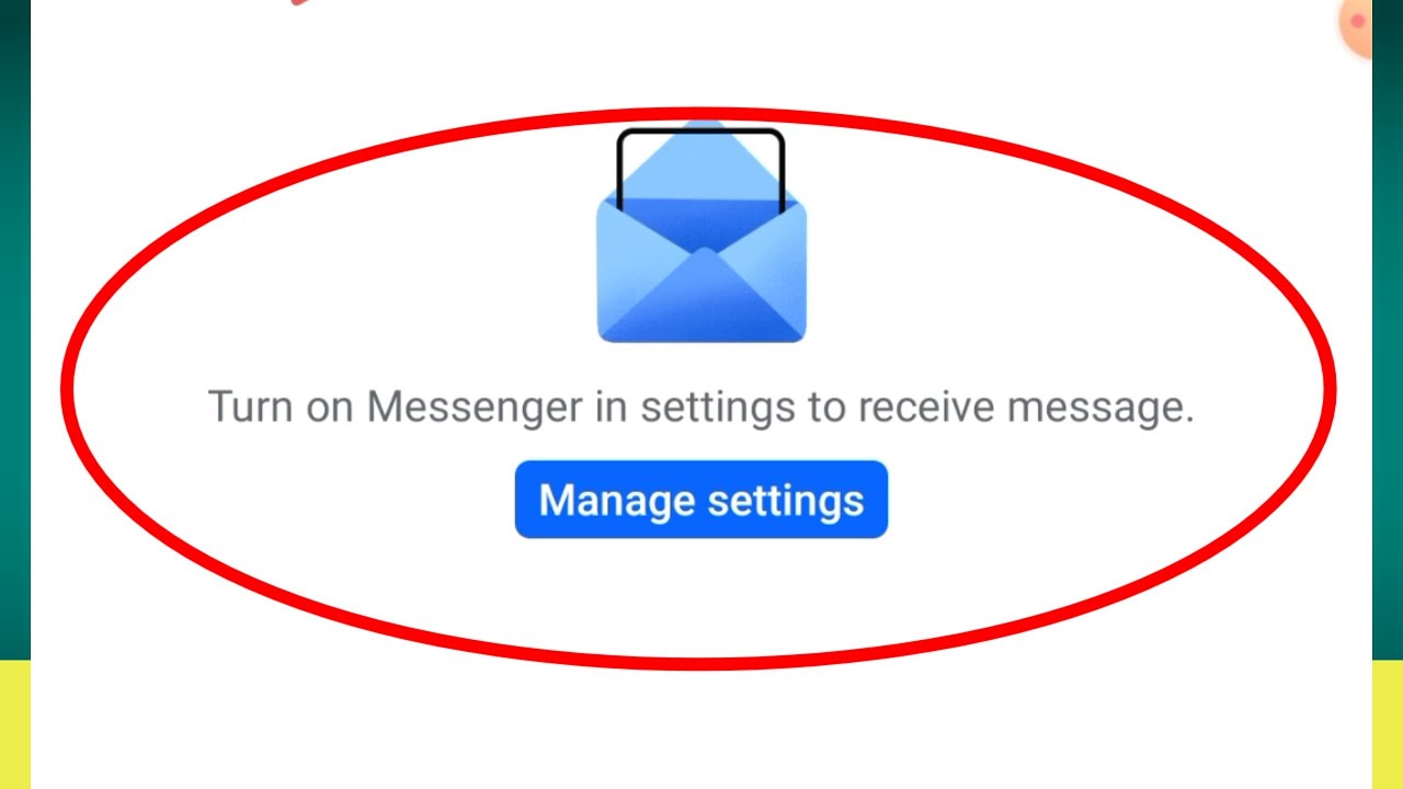 Turn on messenger in settings to receive messages | Facebook page 