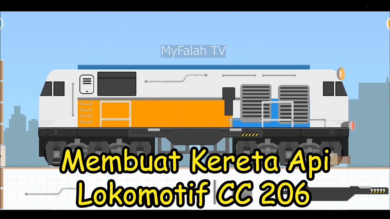 Membuat Kereta Api Lokomotif CC 206 Indonesia Labo Brick Train Gameplay