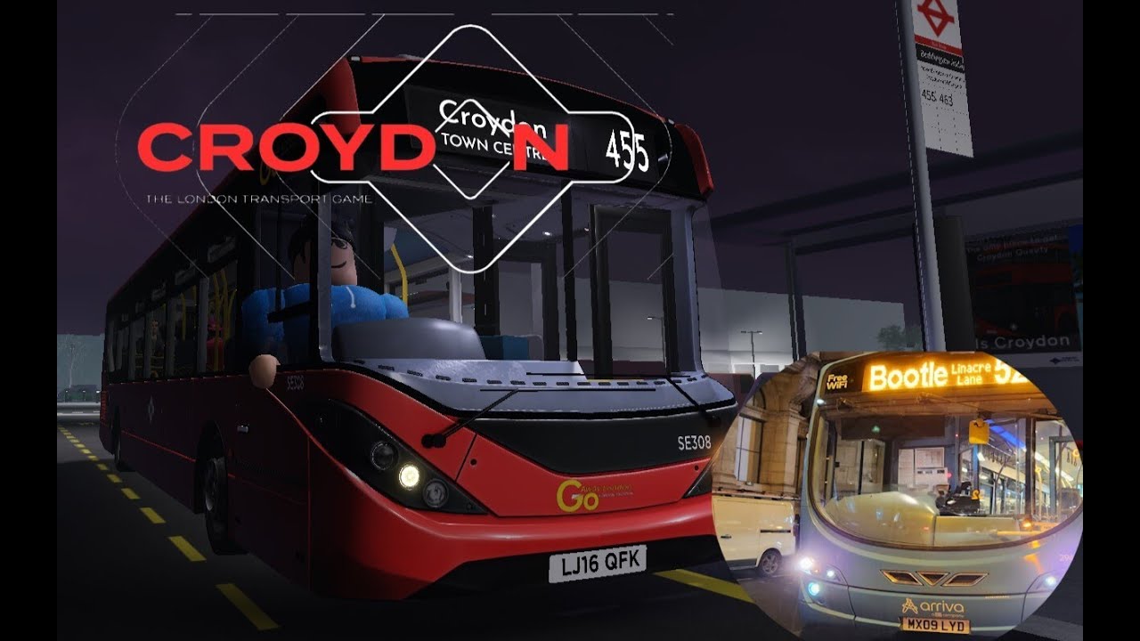 Roblox Croydon V1.3 Go Ahead  London NEW Enviro 200MMC 455 Beddington to Croydon Town Centre