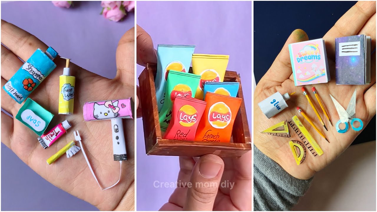 DIY miniature paper crafts ideas | easy paper crafts | cute paper crafts | easy crafts | creative