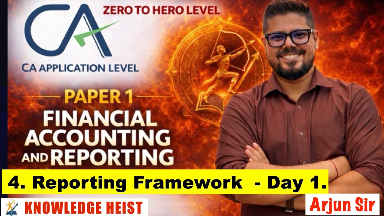 #1 Reporting Framework┃Financial Accounting & Reporting┃Ch 4┃Ep 1┃CA Application┃ICAN┃Arjun Sir┃CA┃
