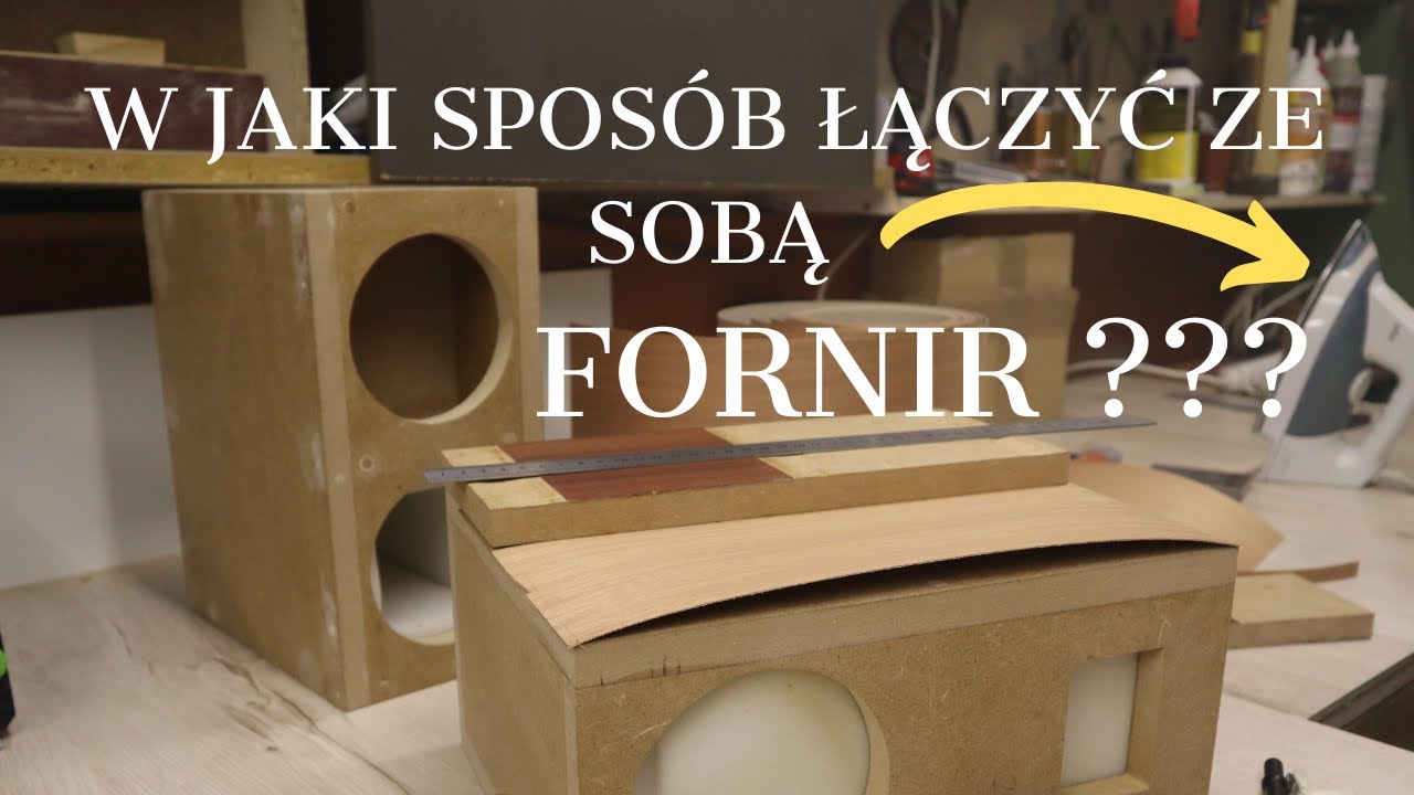 Fornir klejony na płytę MDF krok po kroku - budujemy kolumny głośnikowe #1