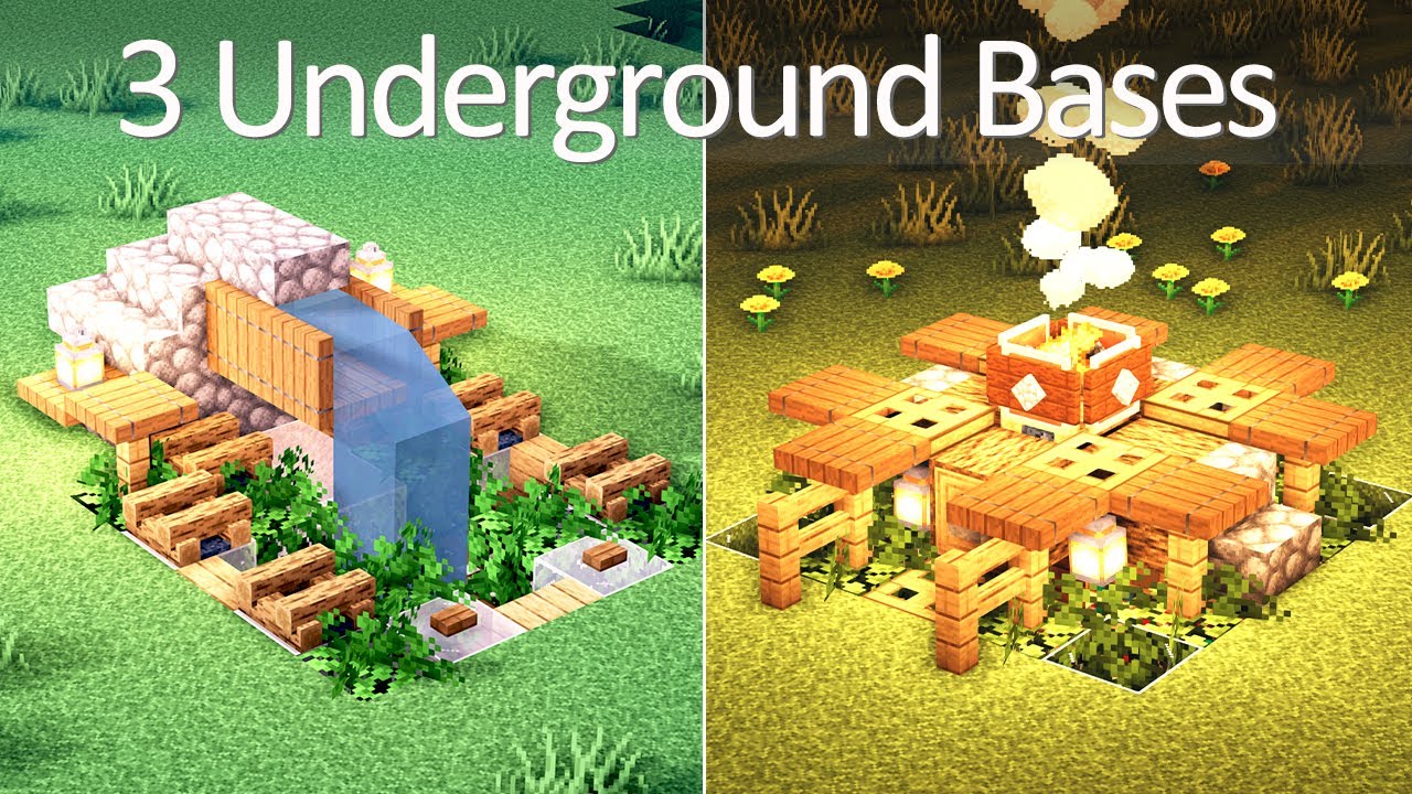 All 5x5! 3 Underground Bases for Survival Minecraft! #11