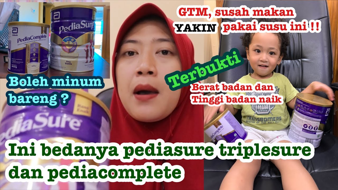 REVIEW PEDIASURE TRIPLESURE VS PEDIACOMPLETE. PENGGANTI MAKANAN ! MENAMBAH BERAT BADAN  DAN TINGGI ?