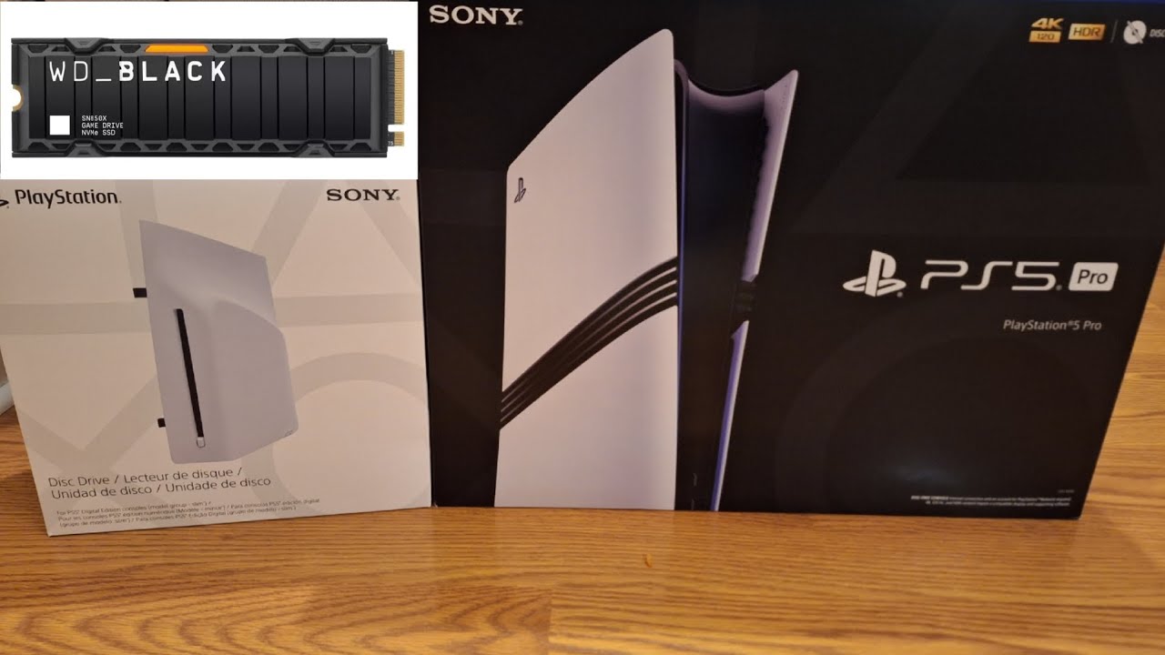 PLAYSTATION 5 to PS5 PRO: How to install Disc Drive and M.2 SSD Expandable Storage WD_Black