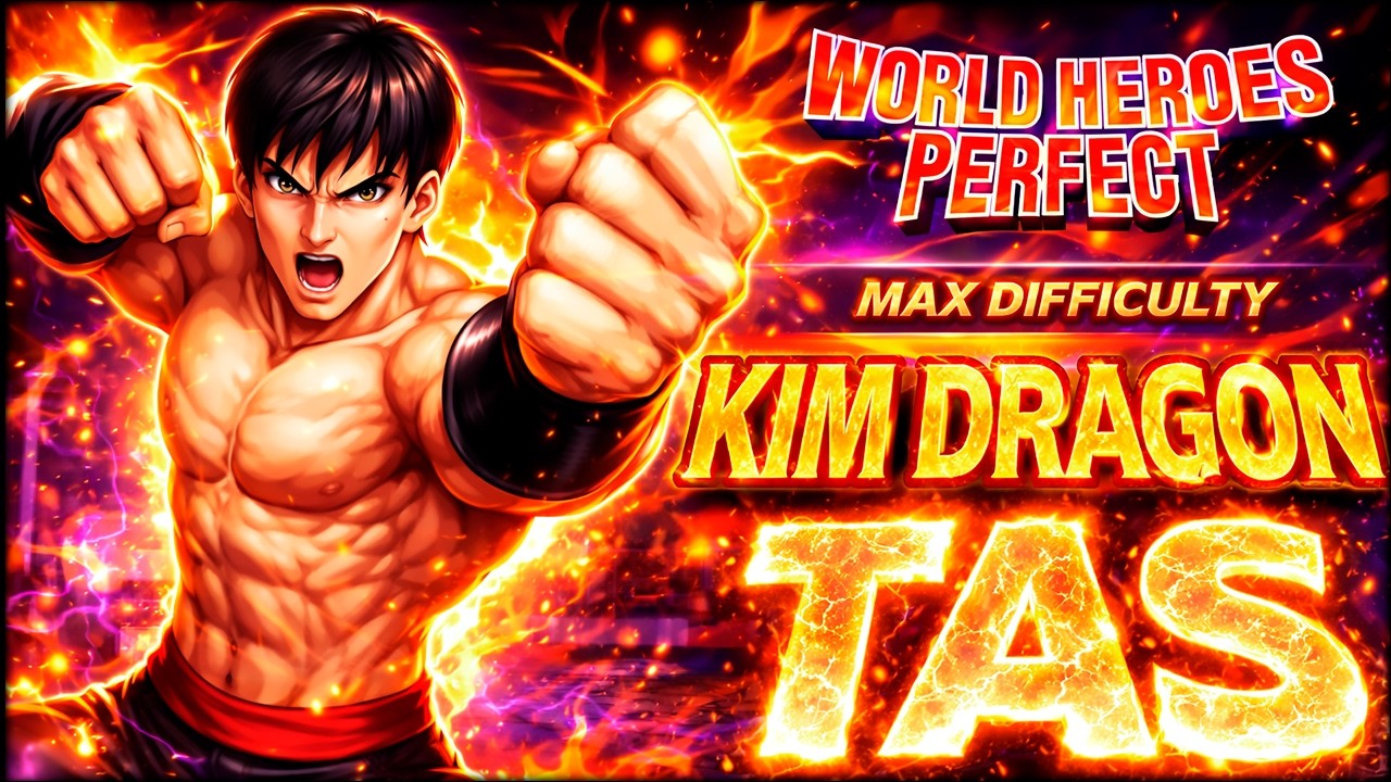 【TAS】Kim Dragon Flash Life Run ⚡ Arcade Mode &ndash; World Heroes Perfect キム・ドラゴン ワールドヒーローズパーフェクトdescri