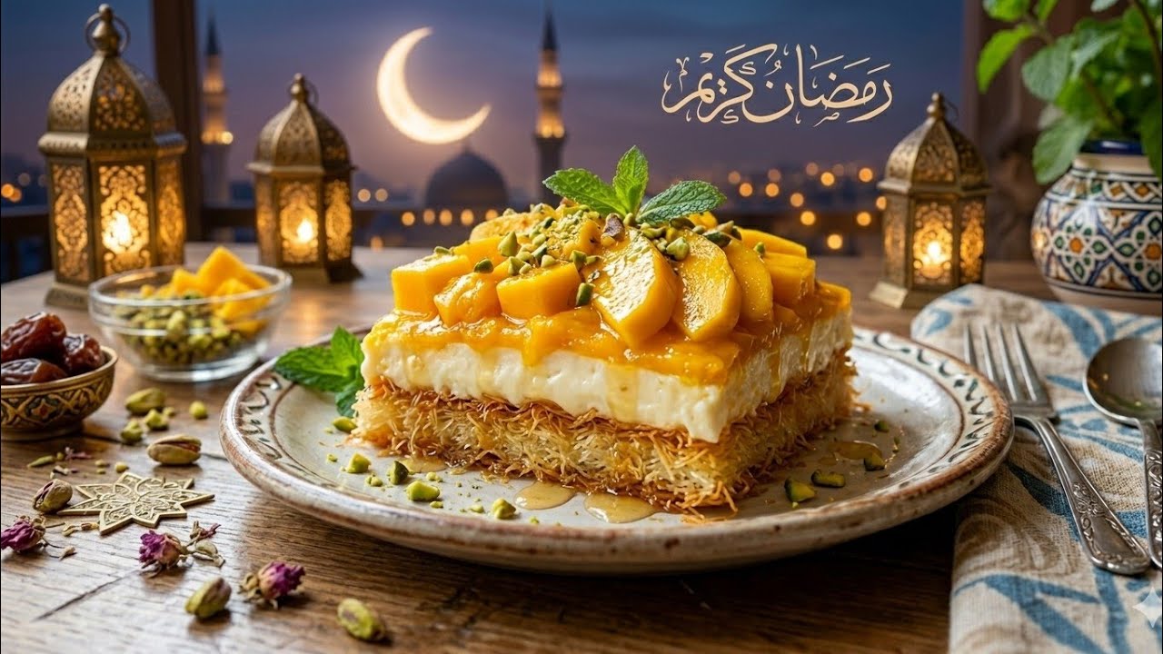 كنافة بالمانجا باسهل و ابسط طريقة اميرة محمد 