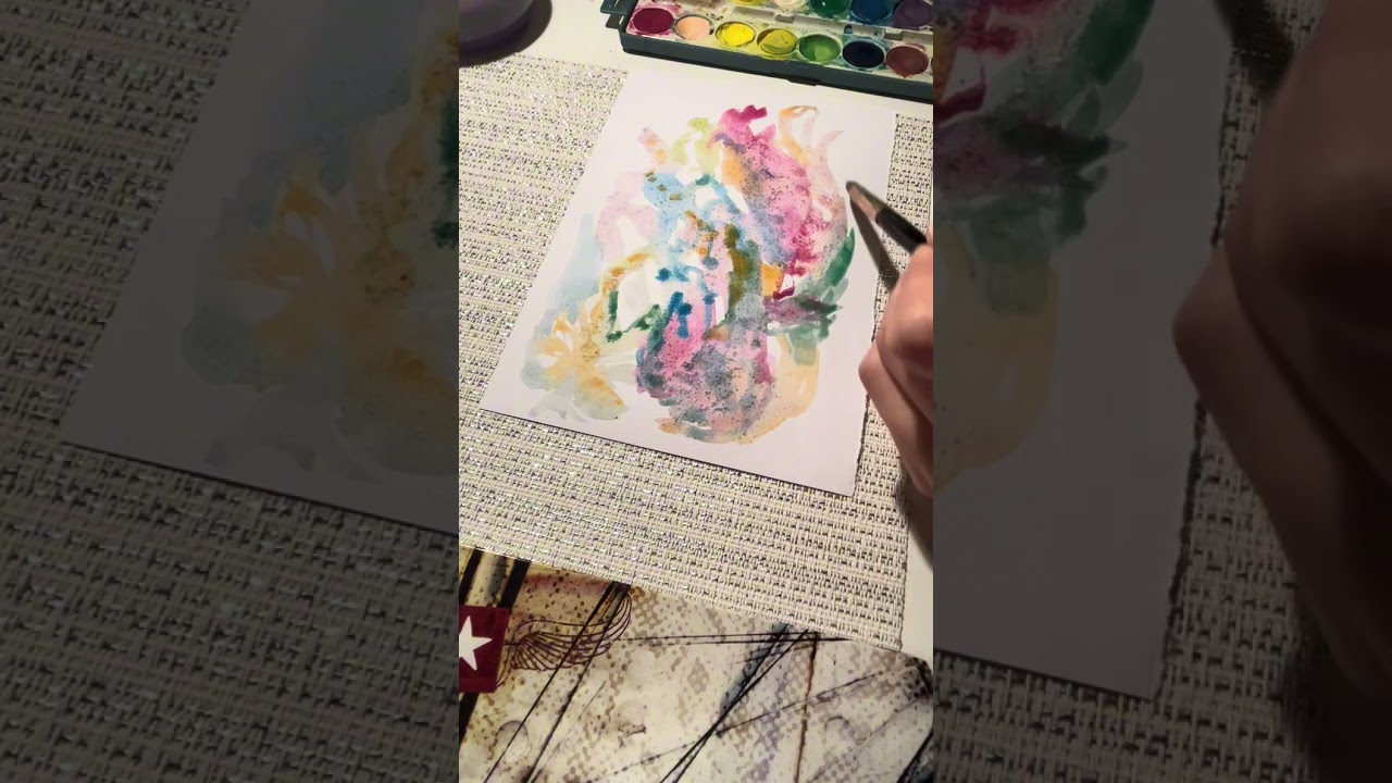 Abstract watercolor painting
