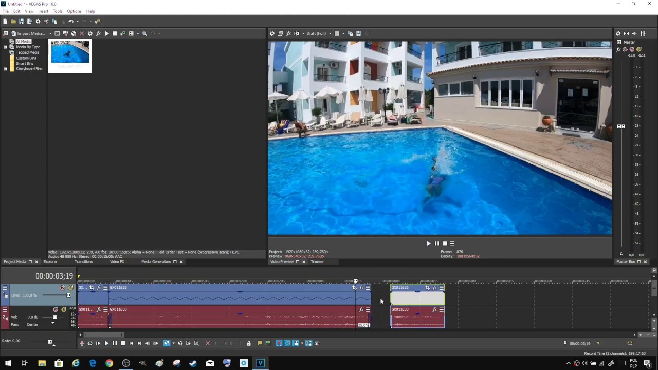 VEGAS Pro 16: How do you slow down a movie fragment? Slow Motion Slo-Mo effect - tutorial guide