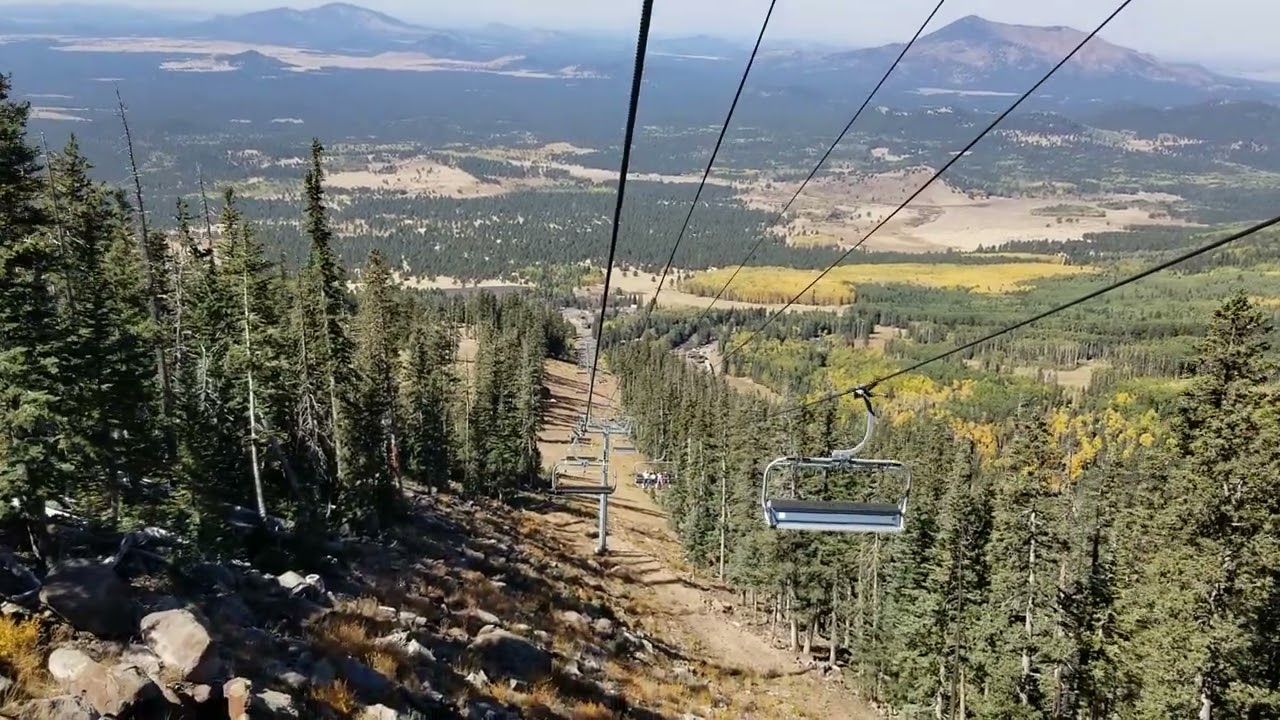 AZ Snowbowl Scenic chairlift ride #outdoors #fall #arizonahiking #hiking #beautifulview #flagstaff
