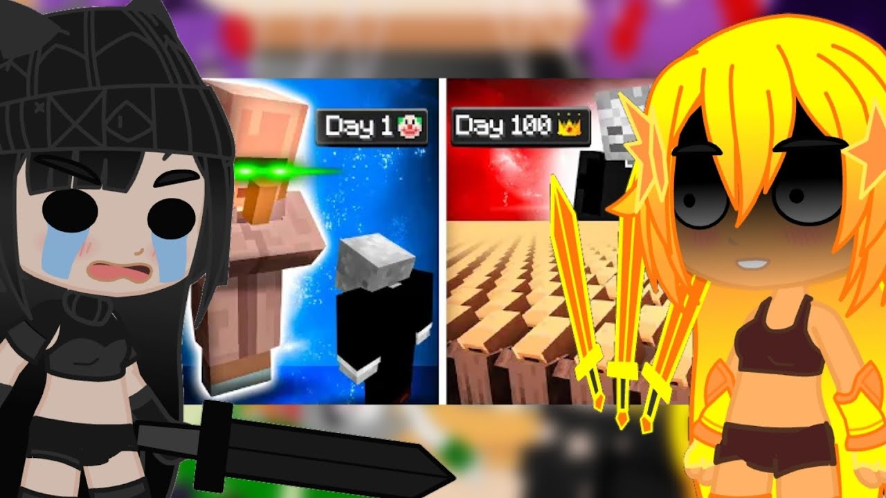 Mob talker react to I Survived 100 Days Conquering Villagers... by Reff