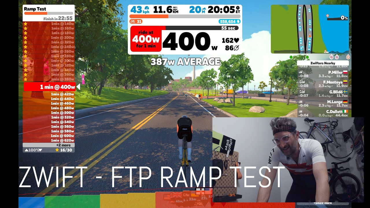 Zwift Ramp Test (und Analyse aus trainingswissenschaftlicher Sicht)