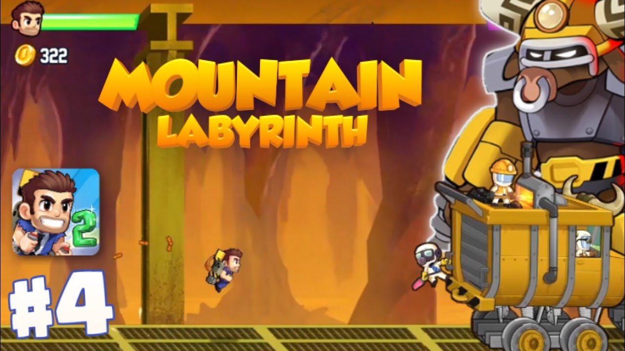 Jetpack Joyride 2 - Gameplay Walkthrough Part 4 - Mountain Labyrinth - Sector 1 - 5 (iOS, Android)