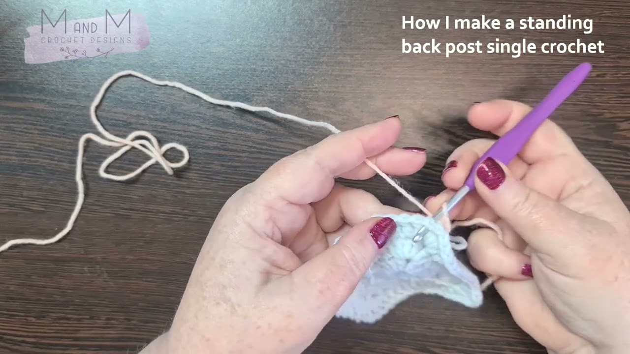 How I make a standing back post single crochet