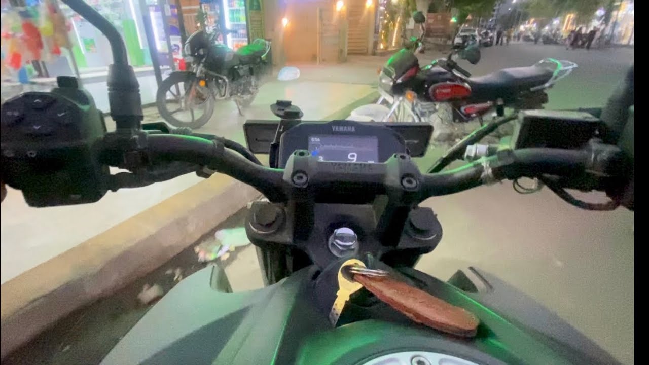 Fz-s hybrid nwe fichar night ride nechar // #fzshorts #bikerider #hybridbike 