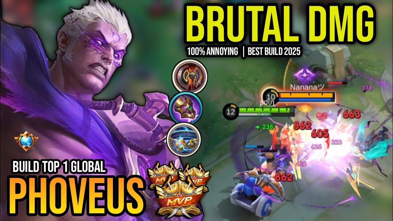 PHOVEUS BEST BUILD 2025 | BUILD TOP 1 GLOBAL PHOVEUS GAMEPLAY | MOBILE LEGENDS✓