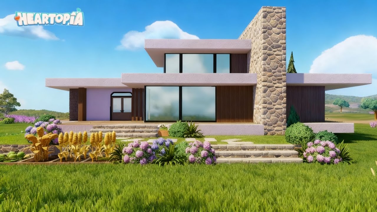 Heartopia Aesthetic Cozy House Tutorial | Exterior Build