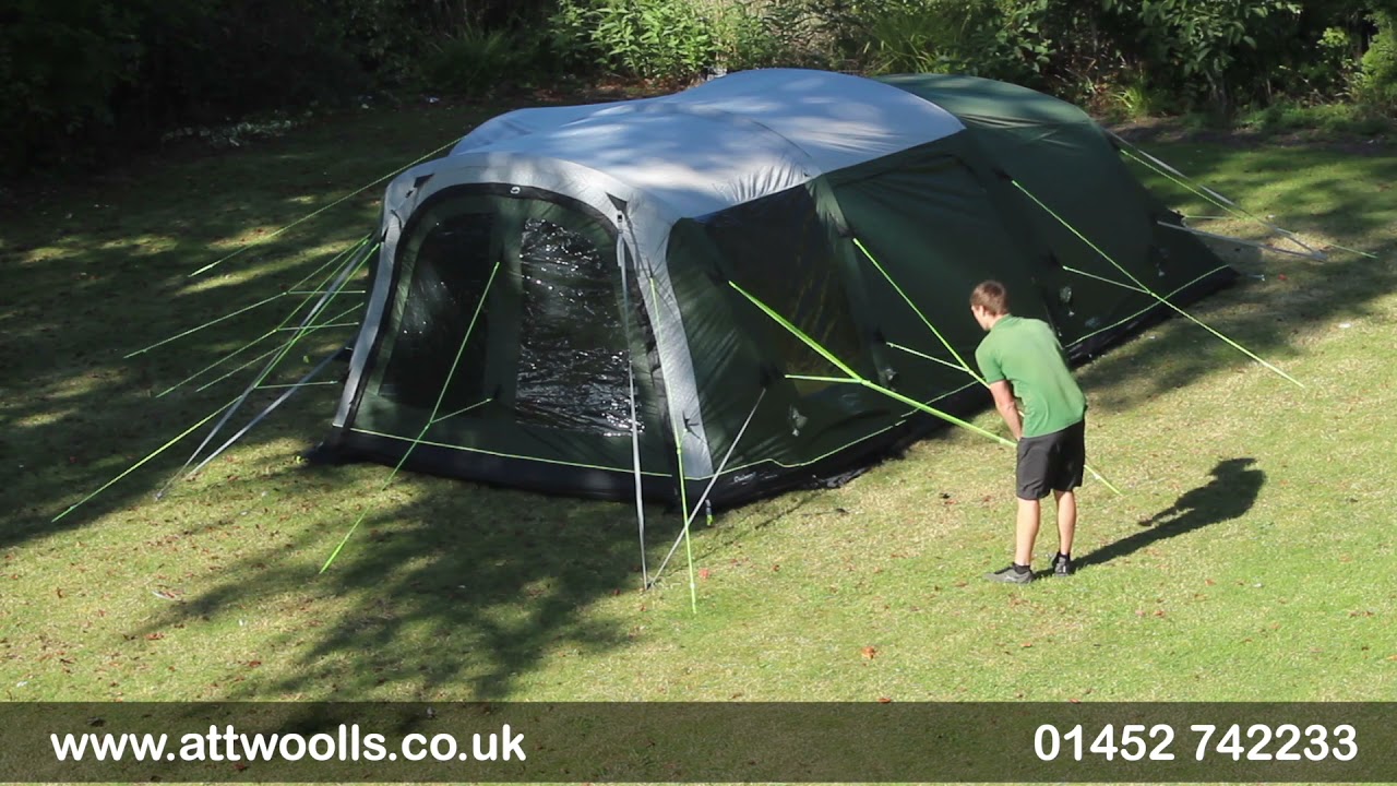 Outwell Oakdale 5PA Tent Pitching & Packing (Real Time) Video