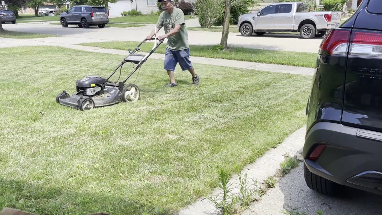 Mowing grass only, No Weed Whacker.