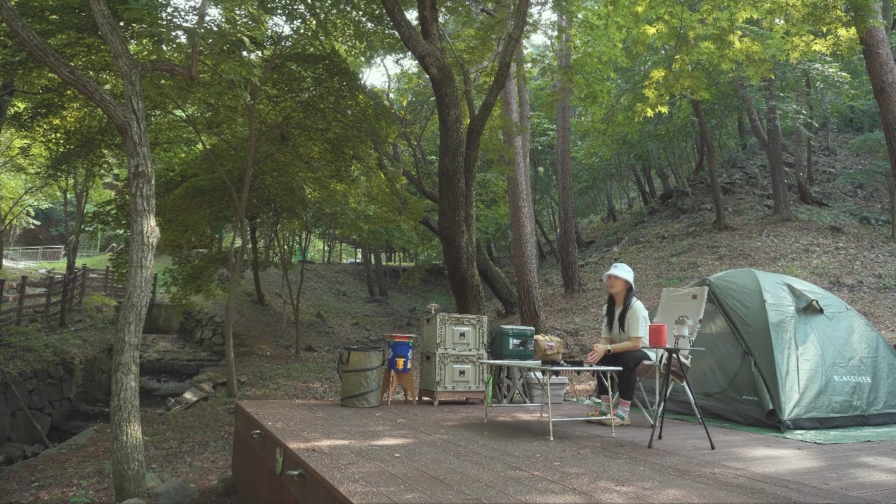 숲 속에서 나 혼자 힐링 솔캠 🌲 힐링 캠핑 I 속세의 스트레스를 날려요🧨 I 갈비 삼겹살, 청국장 사장밥 I 여자 솔캠 혼술 I 솔로캠핑
