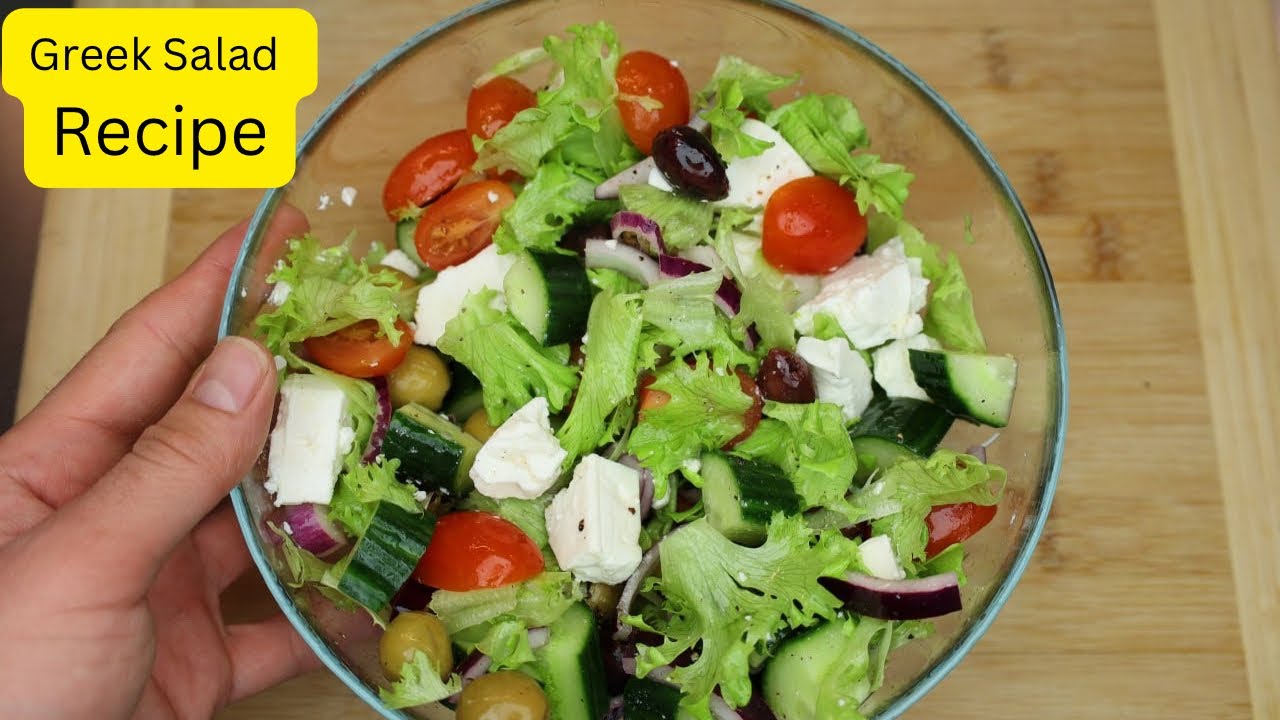 How to Make Authentic Greek Feta Cheese Salad (Greek Salad Recipe)