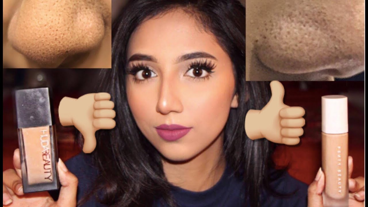 STRAWBERRY SKIN?! | Huda Beauty VS Fenty Beauty Foundation Review!