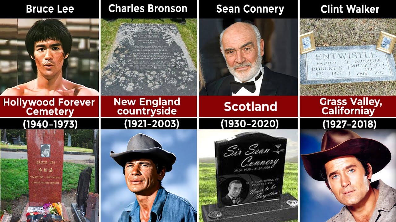 13 Graves Of Famous Action Movie Legends From Hollywood