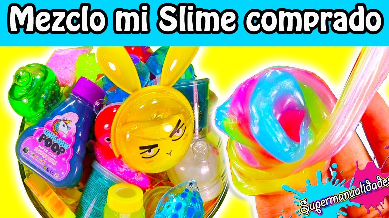 Mezclando TODO mi Slime Comprado (mi colecci&oacute;n de slimes) - Supermanualidades