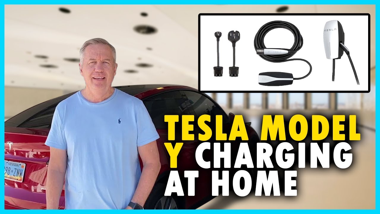 Tesla Model Y заряжается дома (2020)
