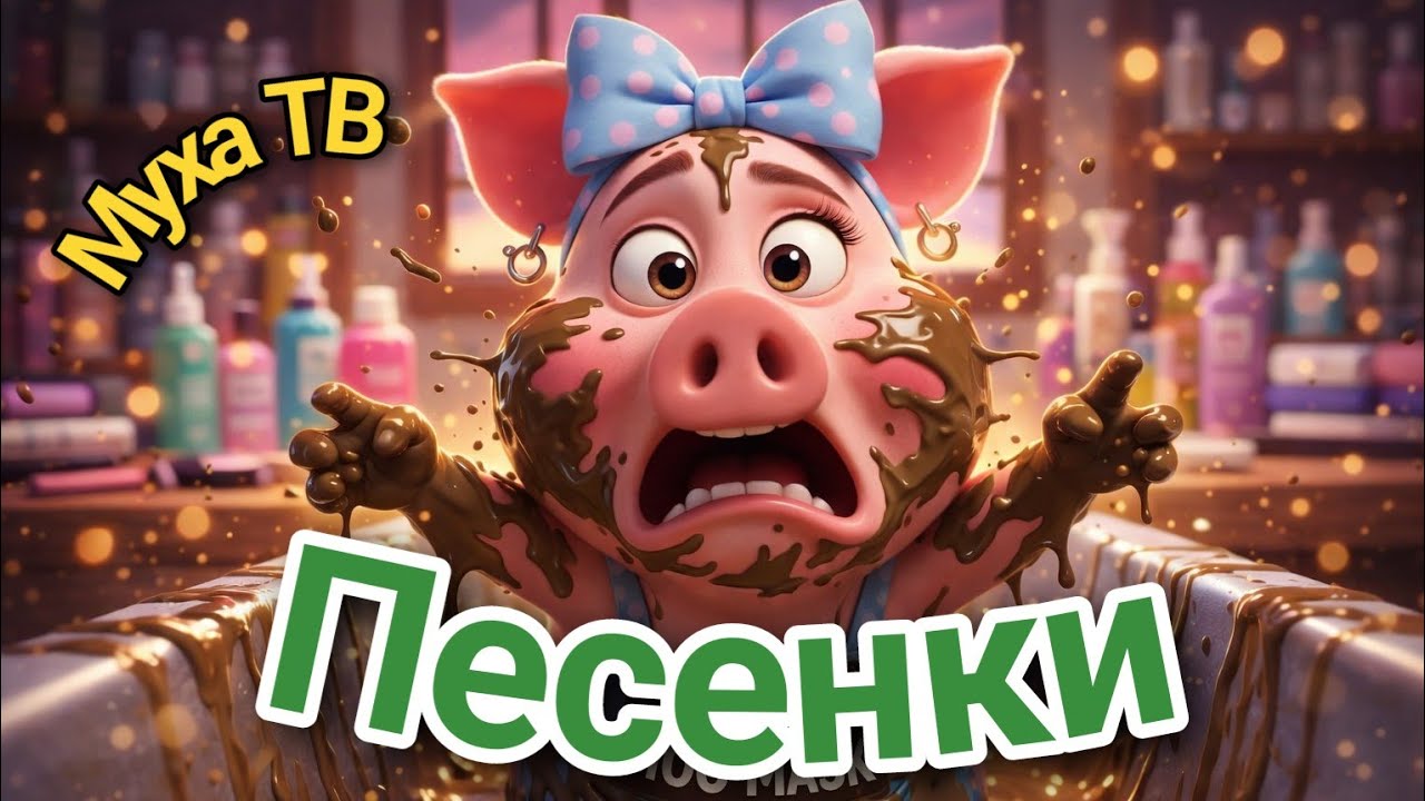 Свинья-косметолог 🐷🎀 | Весёлая песенка для малышей про ферму и красоту! Муха ТВ № 91