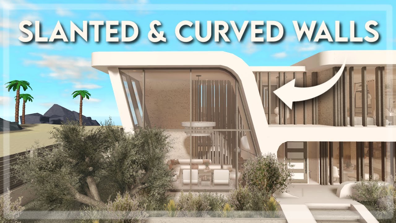 How to make SLANTED and CURVED walls in bloxburg!