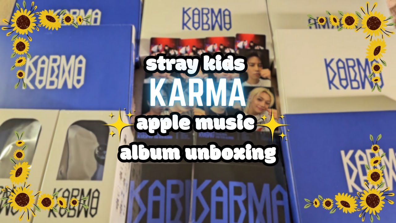 ♥ stray kids  스트레이 키즈 KARMA apple music album unboxing (compact, ceremony, hooray, skzoo vers) ♥