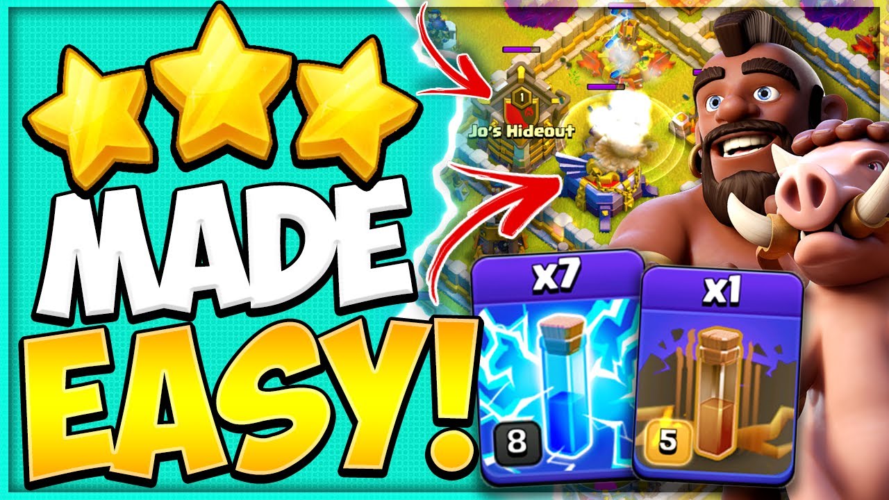 Lightning Spell Makes TH11 Easy to 3 Star! How to Use the Zap Hybrid Attack in Clash of Clans