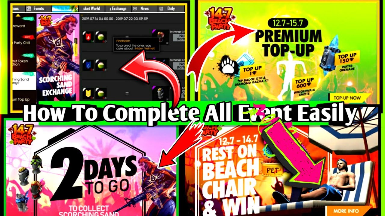 Beach Party Event Full Detail 🌊☀| How To Collect Coconut Token 🔥~ Free Fire New Update