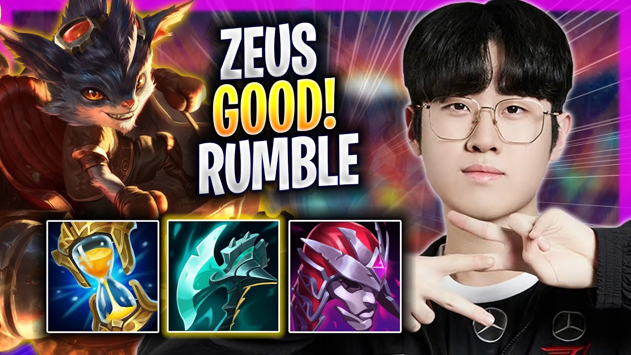 ZEUS IS SO GOOD WITH RUMBLE! - T1 Zeus Plays Rumble TOP vs Tryndamere! | Season 2023