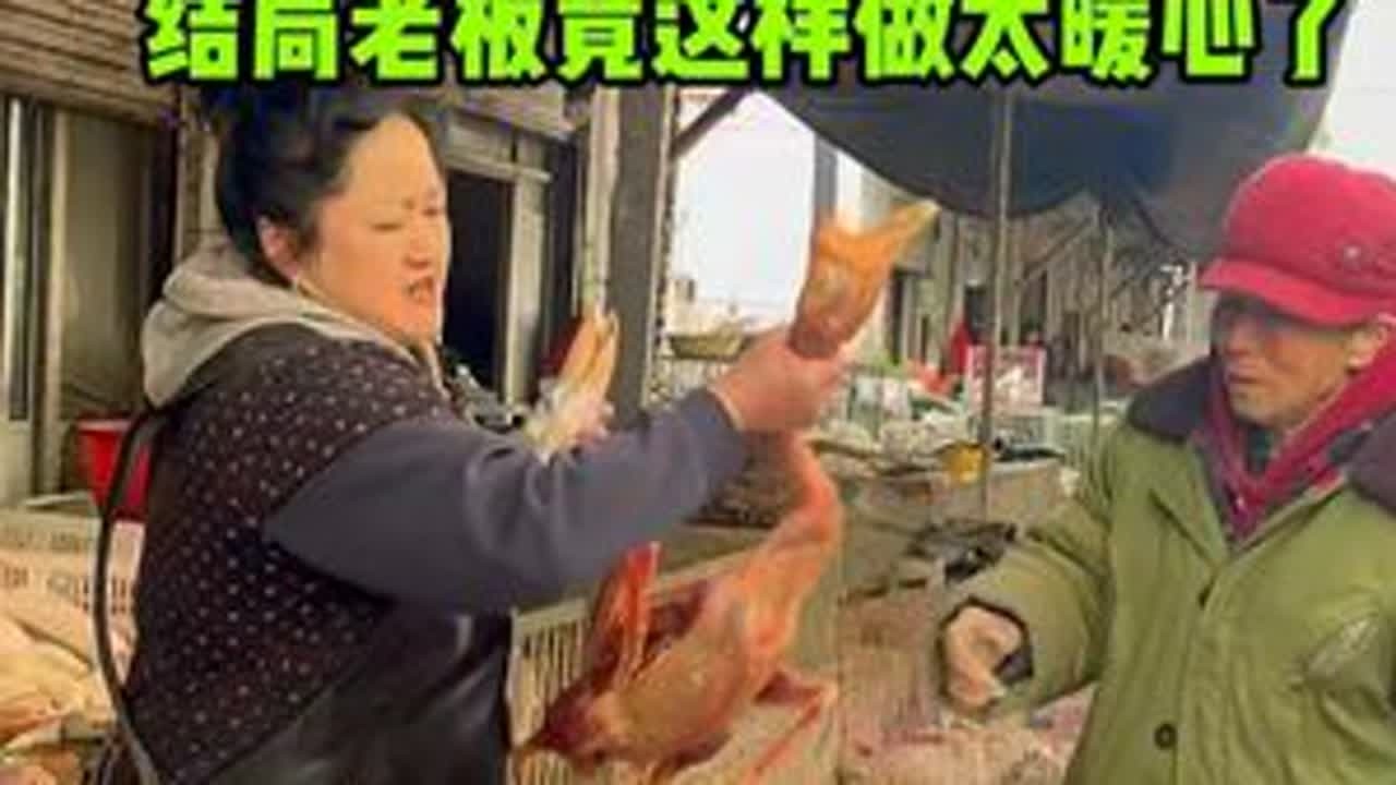 八十岁大娘带冻鹅上门求剁被当场丢掉， 没想到老板竟会这样做看哭全网#美食 #记录真实生活