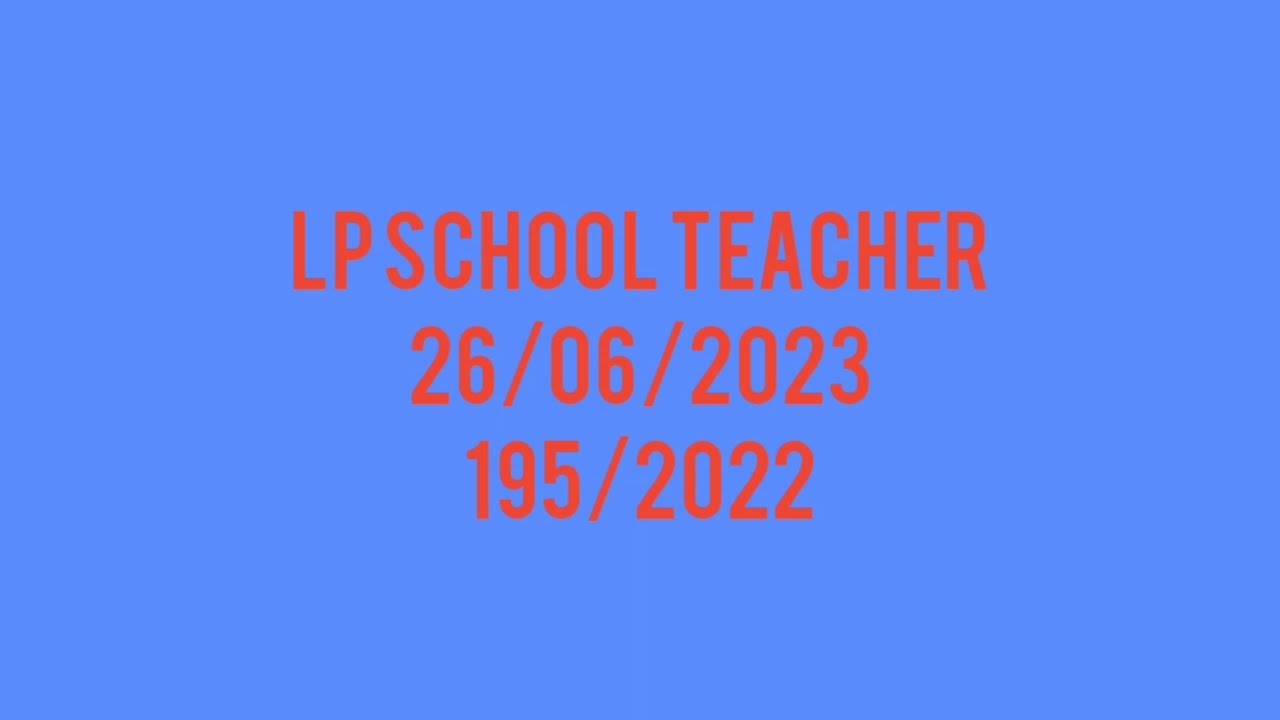 LP SCHOOL TEACHER (195/2022) 26 /06/2023 #psc #previousyearquestions #pscexam
