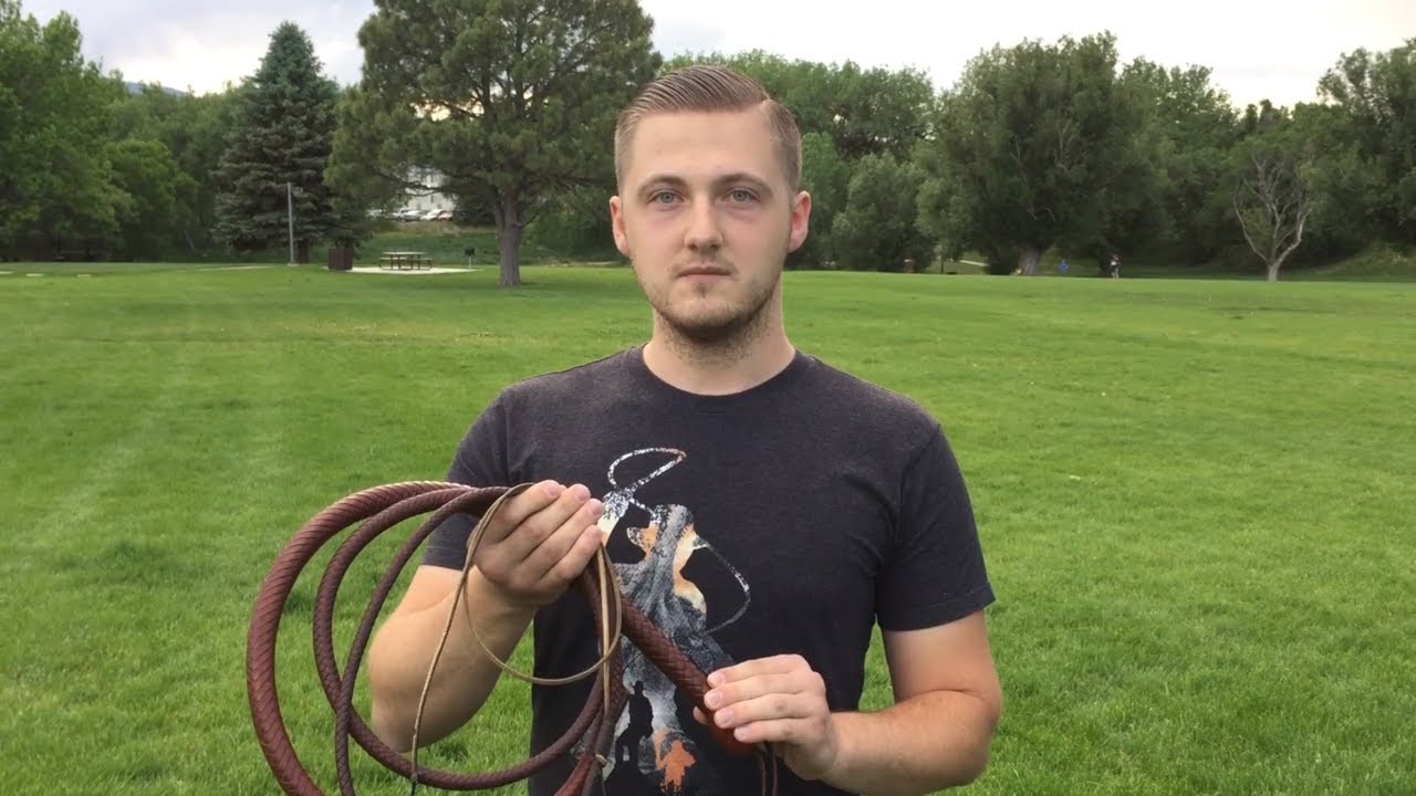 Cracking My 8' Kangaroo Hide Indiana Jones Style Bullwhip