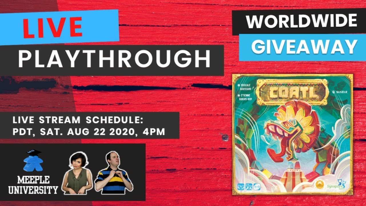 LIVE - Cóatl Board Game - Playthrough + Worldwide Giveaway