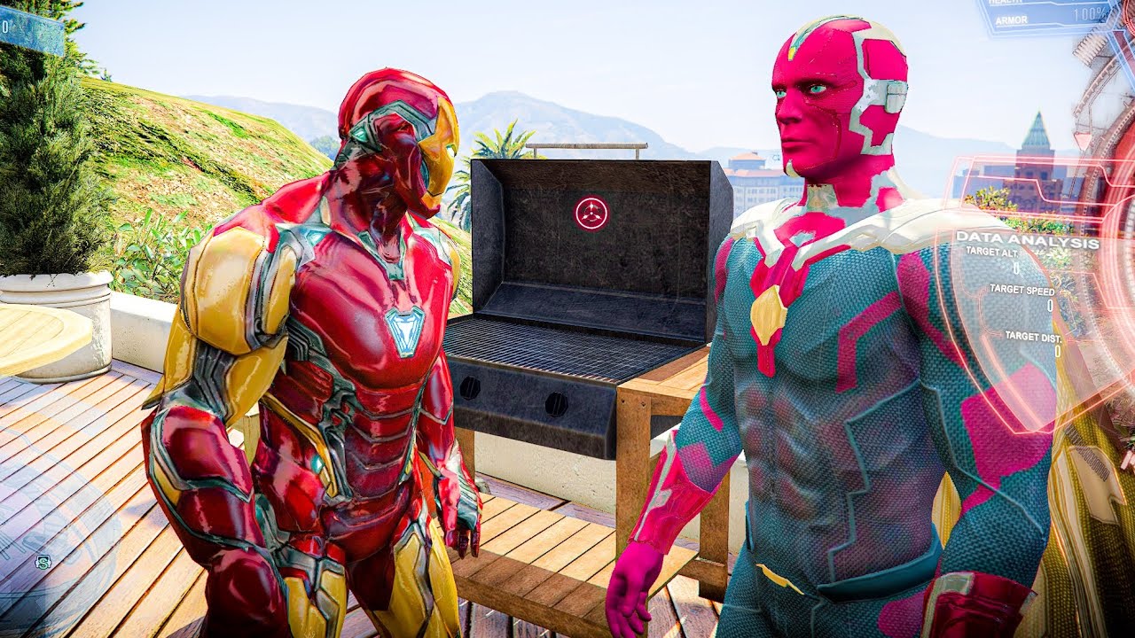 Iron Man vs Vision GTA 5 CocoBibu