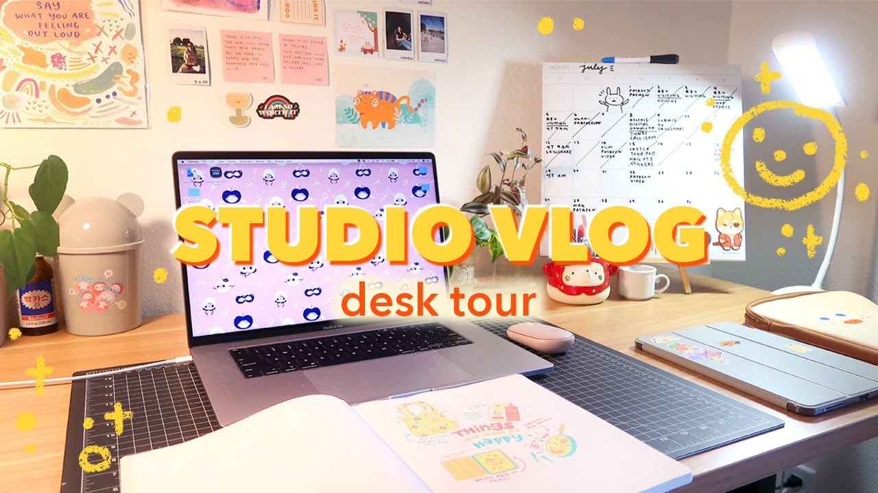 ☀ STUDIO VLOG 34 ☀ New Standing Table + Desk Tour, Finding Happiness, Packing Orders, & more!