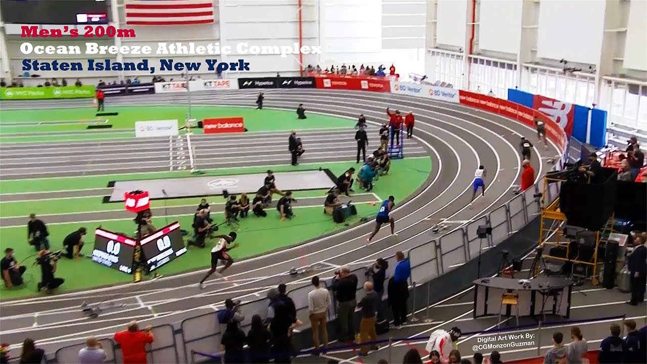 Men's 200m.  Ocean Breeze Athletic Complex, Staten Island, New York.  February 6, 2022.