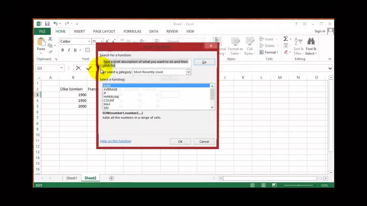 Yakın Kampüs - Excel 2 - Basit Hesaplamalar